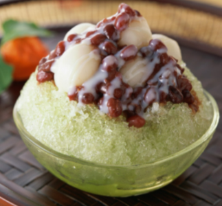 Coupe d'aricot rouge et glace