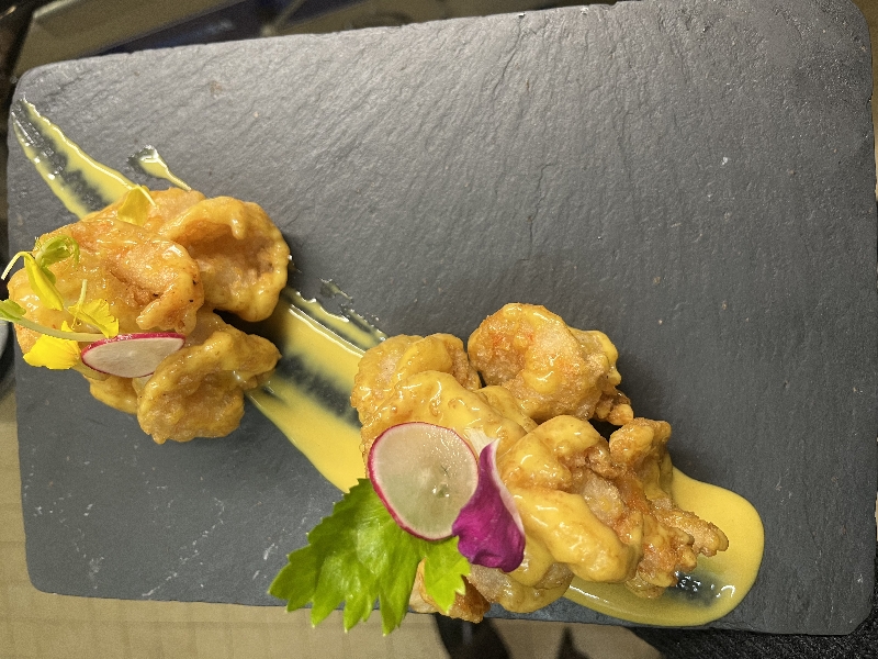 Crevettes croustillants sautés à la sauce moutarde et miel 12 pièces