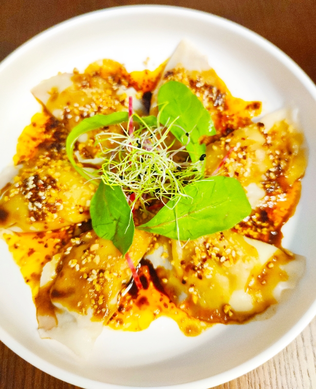 Raviolis au porc sauce pimentée fait maison(бpcs)🌶️