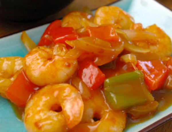 21 crevettes à la sauce aigre-douce
