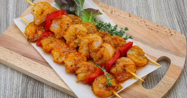 T13 Brochettes de crevettes grillées