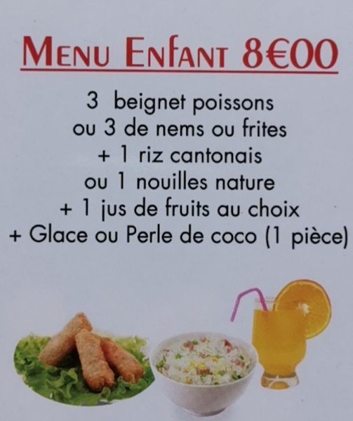 Menu Enfant
