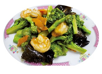 75 Brocolis sautés (bœuf ou crevettes