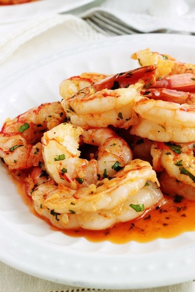 23 Crevettes sautées nature