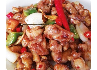A9 Poulet sauté au saté (épicé)