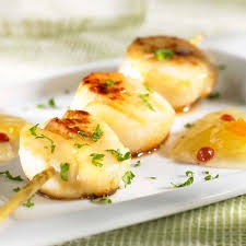 T14A Brochettes de noix de St-Jacques grillées