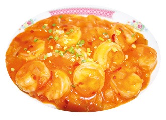 25 Crevettes à la sauce piquante