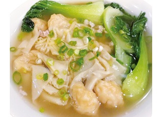 A5 Soupe de raviolis crevettes 8 pièces avec des nouilles
