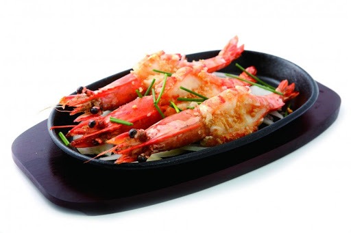 S17 Gambas sautées s/plaque chauffante (saté)