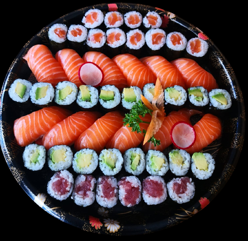 P112  Makis 36 Pièces,Nigiris au Saumon 12 Pièces