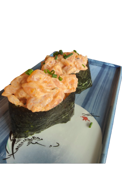 D3°Gunkan au Saumon  épicé et mayonnaise