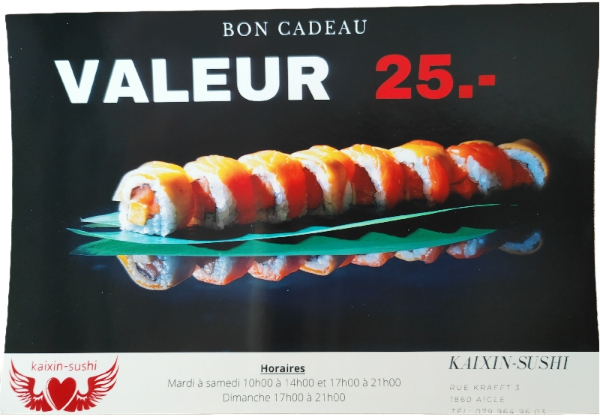 Bon Cadeau 25fr