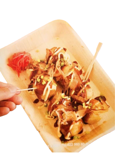 E15 Takoyaki Boulettes de Poulpe Cuit 5Pièces
