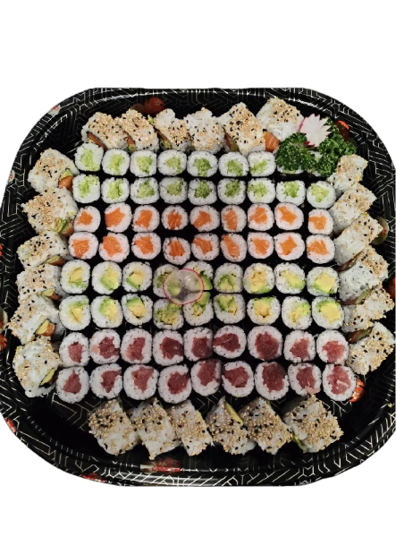 P116  Makis Concombre 18 Pièces, Makis au Thon 18 Pièces,Makis au Saumon 18 pièces,Makis à l'avocat 18Pièces, Californias-Saumon-Avocat 24pièces
