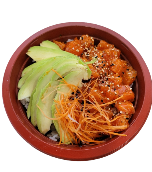 Pb1  Poke Bowl au saumon épicé et avocat 