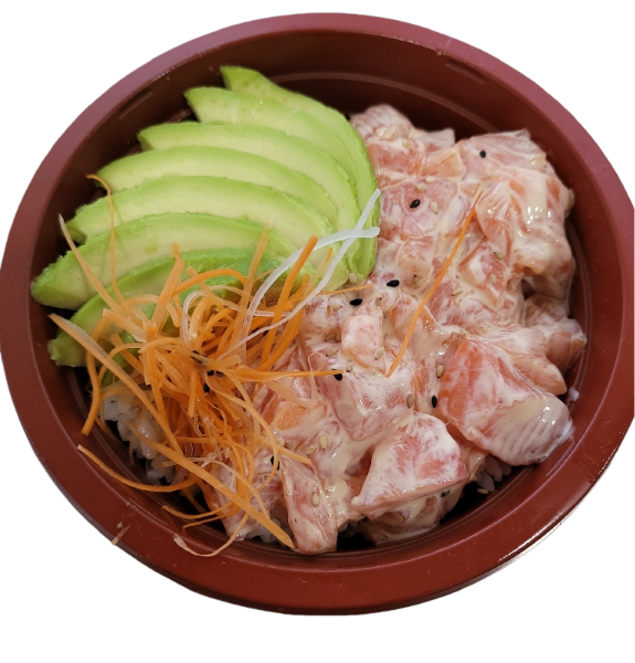 Pb3,Poke Bowl au saumon mayonnaise et avocat 