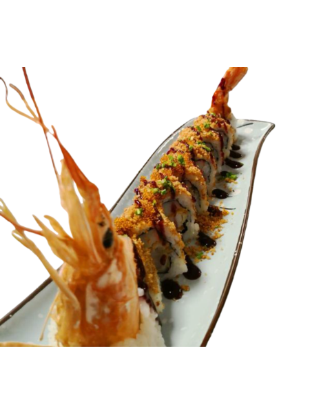 U5 Crevettes Frites Croustillantes Fried red Onion et Surimis 
