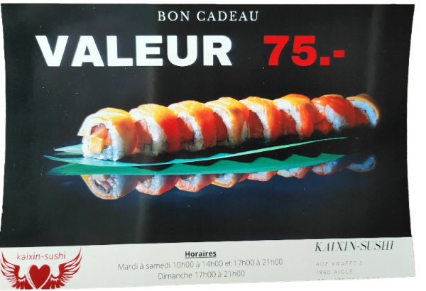 Bon Cadeau 75Fr