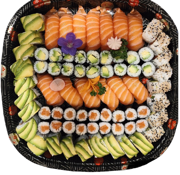 P119  Makis 36pièces, Nigiris 13pièces, Uramakis 24pièces