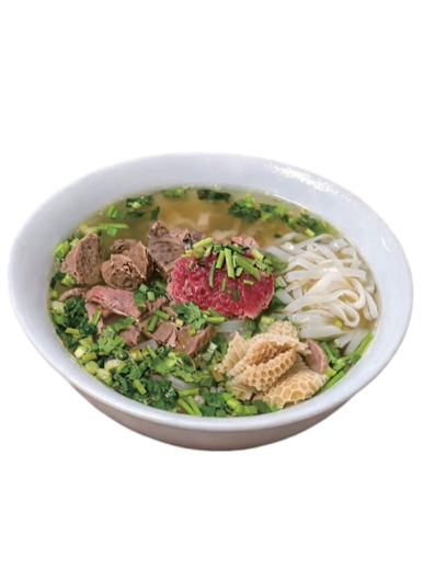 S1. Soupe Pho spécial avec bœuf - boulettes de bœuf et tripes (Petite)