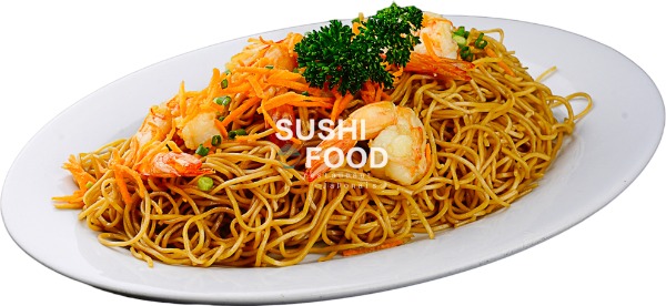 PC4. Nouilles sautées aux crevettes