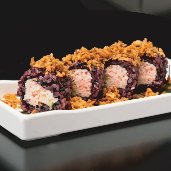 125. Black surimi roll