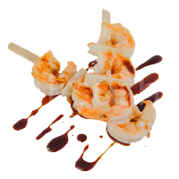 22. YakiTori de Gambas(2u) 6 虾串