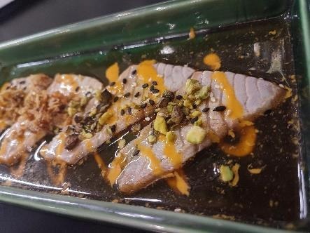 Carpaccio Salmone flambe