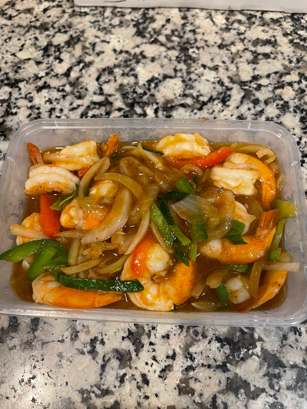 Crevette sauce piquante