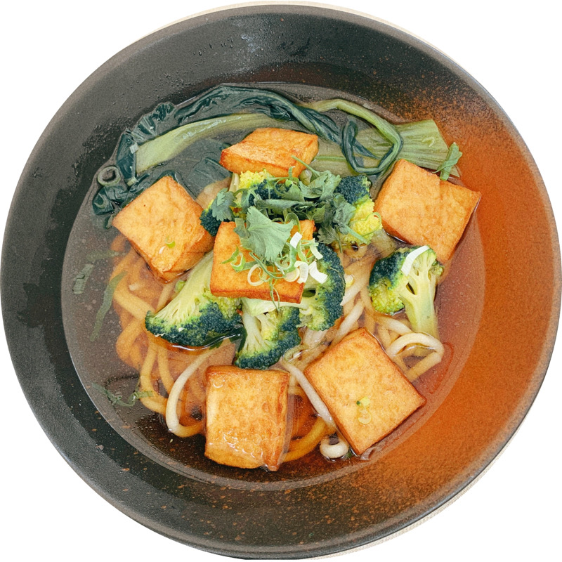 素拉面 Ramen végé au chou chinois et tofu frit