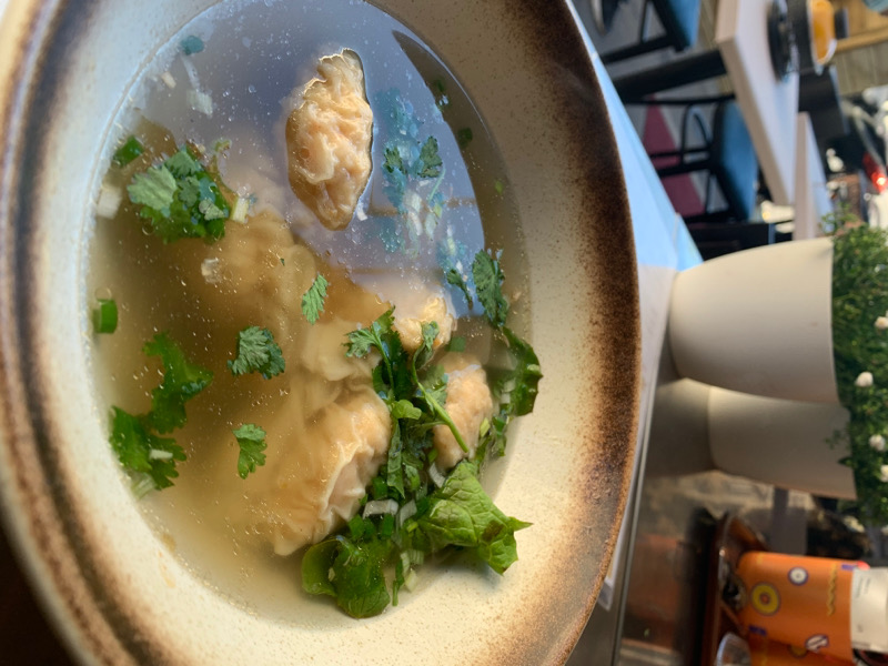 虾饺汤 Potage Wonton raviolis crevettes 