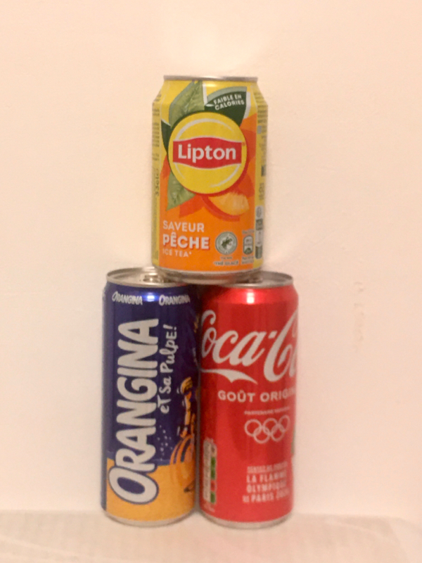 Coca, oasis, orangina. (33 cl).