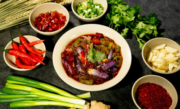 37. Eggplant with Yu-shiang sauce