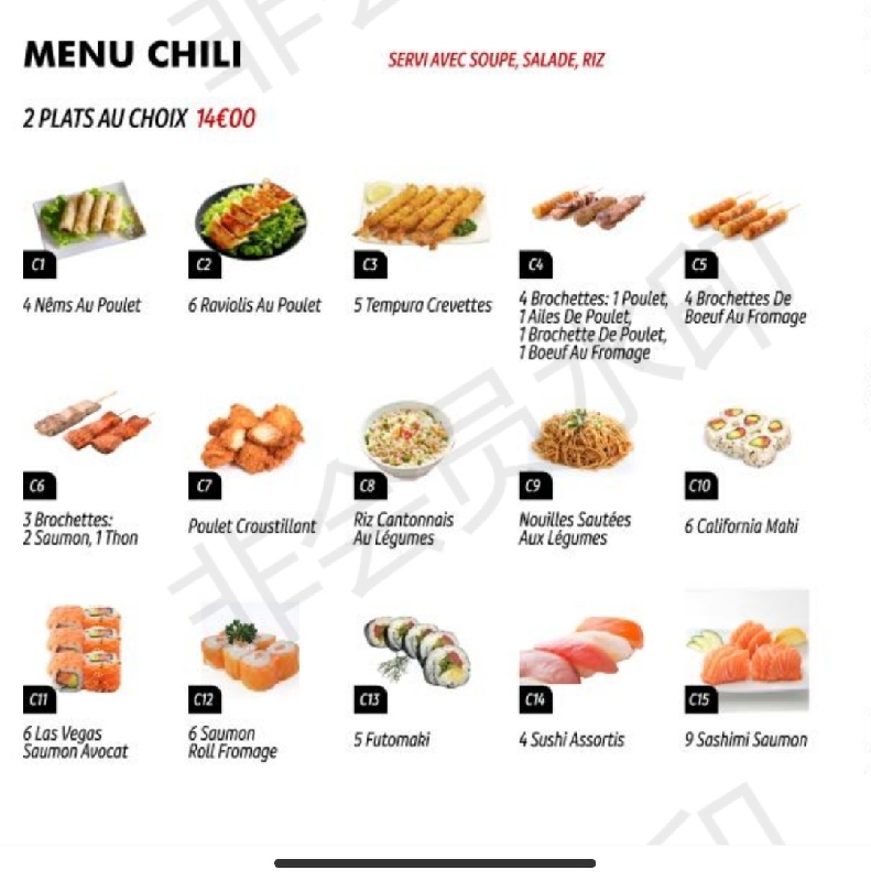 MENU CHILI