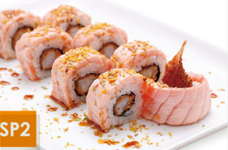 SP2. Maki Saumon Mi-cuit Tempura (8pcs)