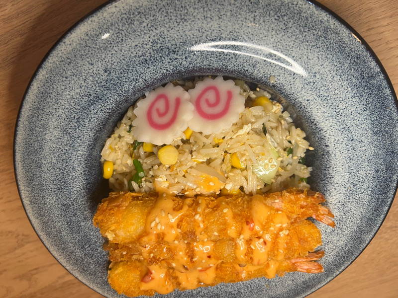 E1. Riz sauté ou mini ramen avec tempura
