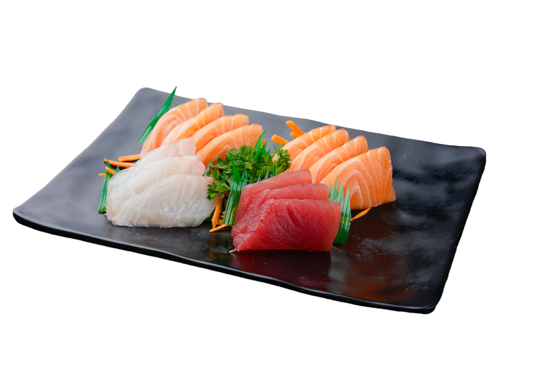 PL12. 8 Sashimi saumon,3 sashimi thon et 3 sashimi dourade