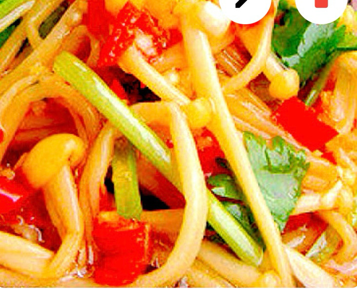 L8. Enoki-Pilze mit scharfer Sauce *a 拌金针菇
