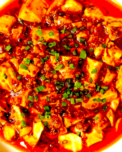 Z13. 麻婆豆腐 Mapo Tofu (mit Schweinefleisch) *a