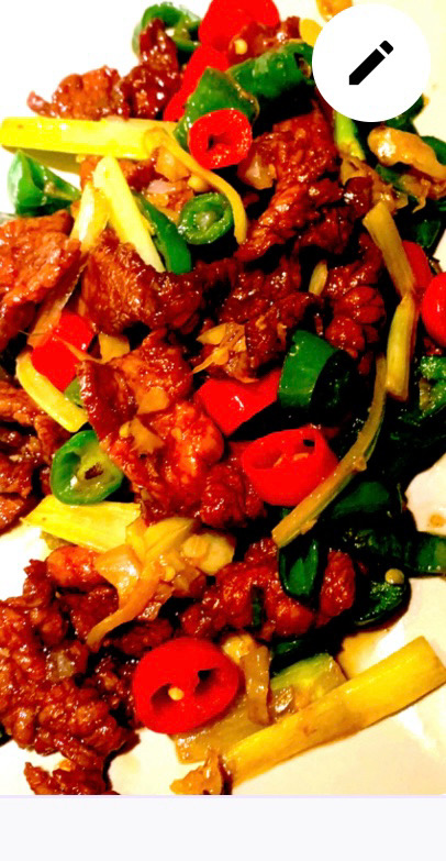 N5. Rindfleisch mit eingelegtem Pfeffer *a 泡椒牛肉