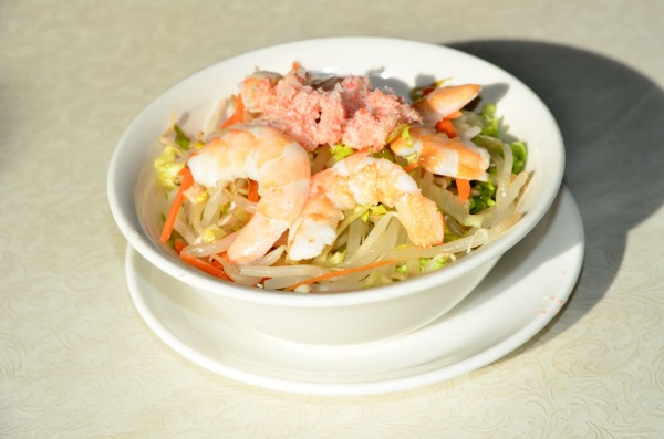 2 Salade de soja au crabe et aux crevettes