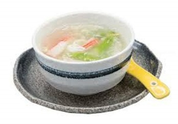 124. Zuppa di granchio con asparagi