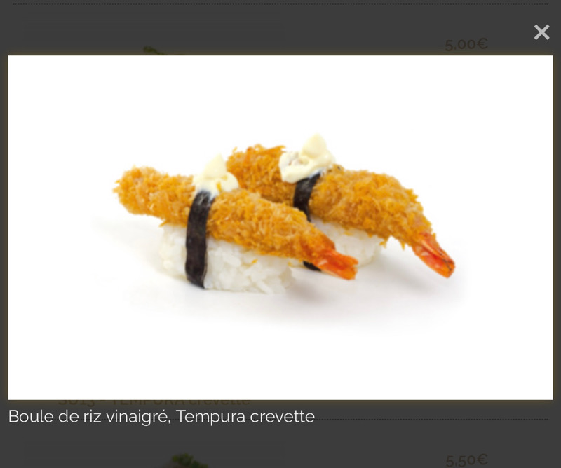 SU14 Sushi tempura crevette
