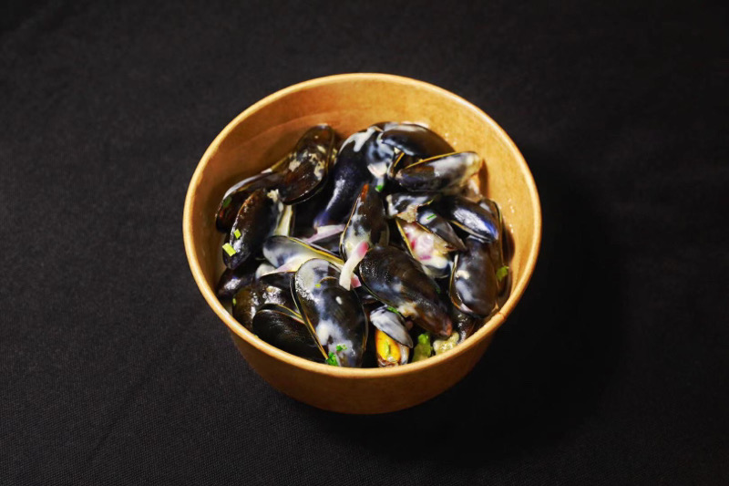 P6 moules à la crème fraîches 