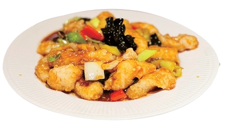 Fish fillet in soy sauce