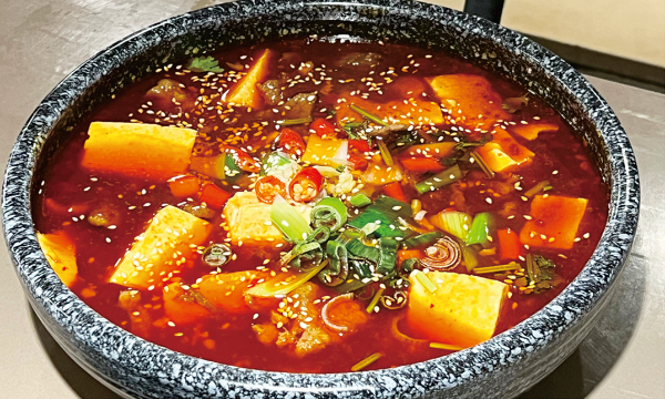 Boiled beef with silken tofu (choice of spicy or non-spicy)