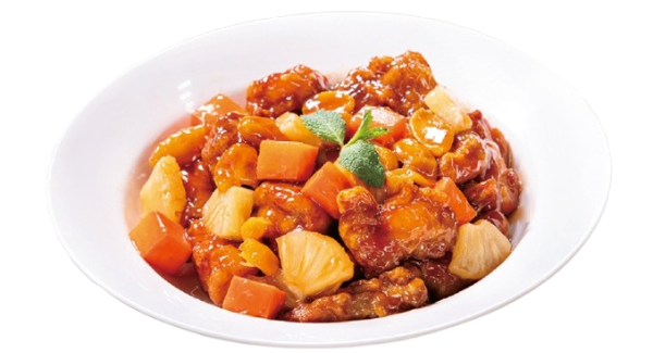 Sweet and sour pork with pineapple