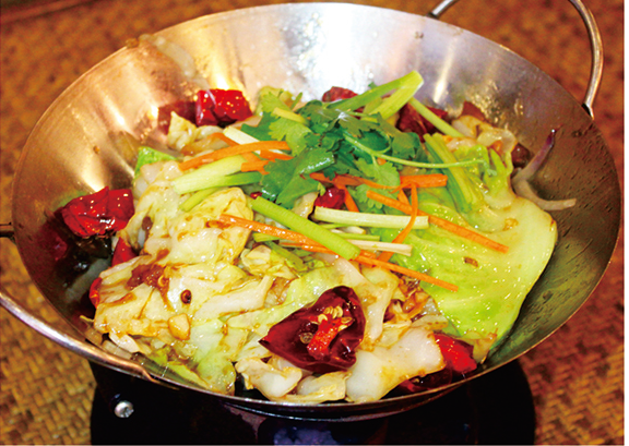 Wok-fried cabbage (choice of spicy or no-spicy)