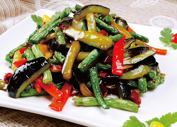 Eggplant and green bean delight