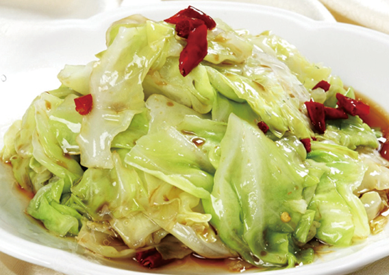 Stir-fried cabbage (with or without chili)
